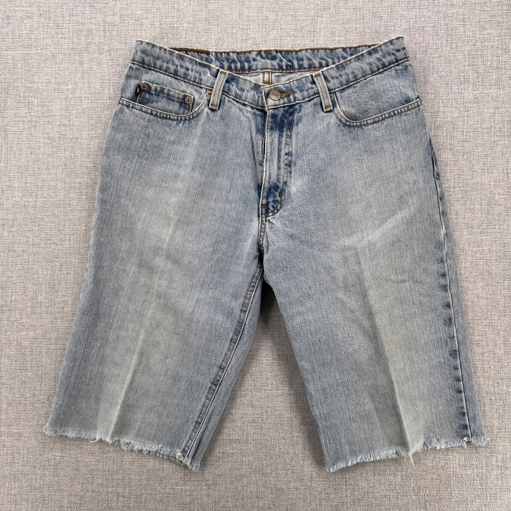 VTG Y2K Polo Jeans Ralph Lauren Cut Off Jorts Women 8 Light‎ Wash Denim Shorts